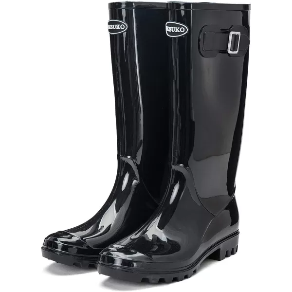 DKSUKO Women's Tall Rain Boots Garden Boots Waterproof Wellington Rubber Boots