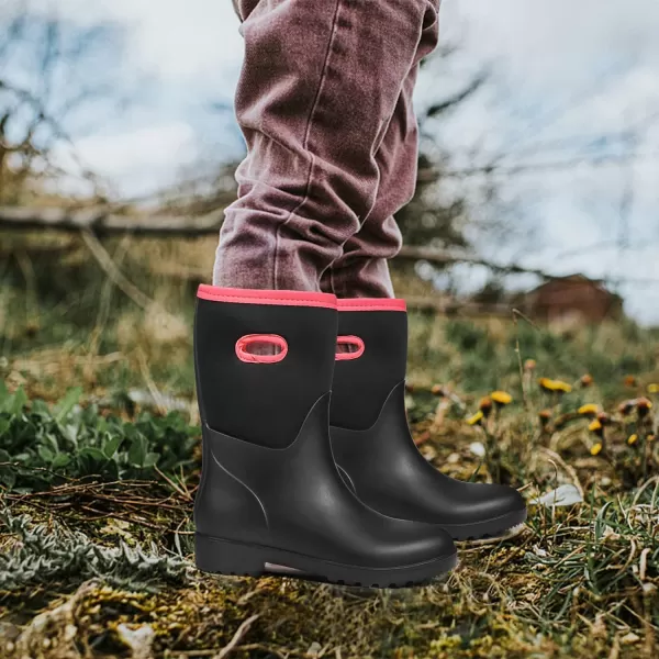 DKSUKO Women's Warm Snow Boots Waterproof High Performance Winter Rubber Rain Boots for Women