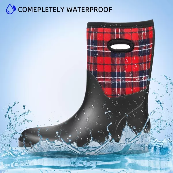 DKSUKO Women's Warm Snow Boots Waterproof High Performance Winter Rubber Rain Boots for Women