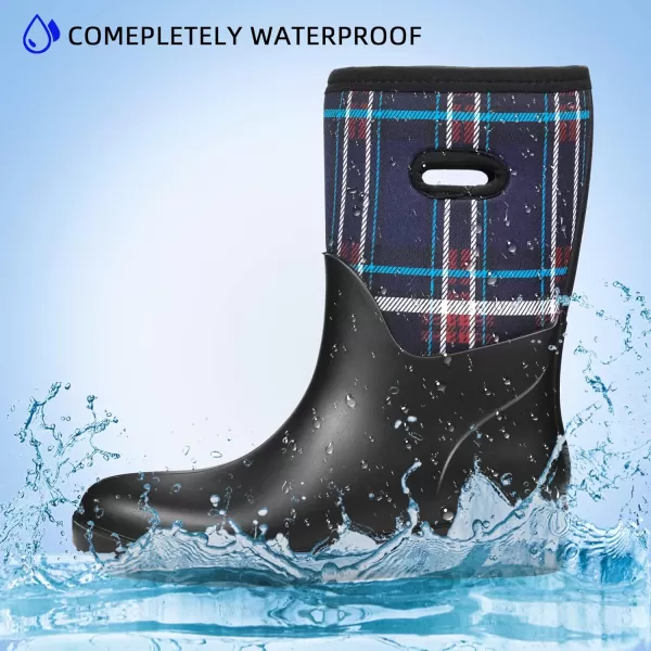 DKSUKO Women's Warm Snow Boots Waterproof High Performance Winter Rubber Rain Boots for Women