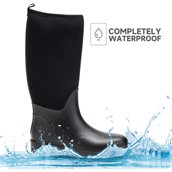 DKSUKO Women's Warm Snow Boots Waterproof High Performance Winter Rubber Rain Boots for Women