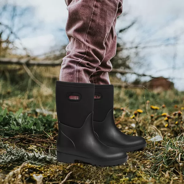 DKSUKO Women's Warm Snow Boots Waterproof High Performance Winter Rubber Rain Boots for Women