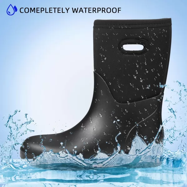 DKSUKO Women's Warm Snow Boots Waterproof High Performance Winter Rubber Rain Boots for Women