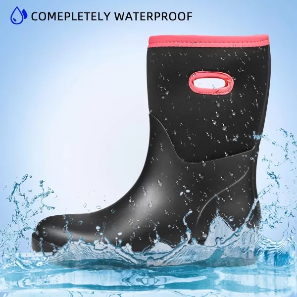 DKSUKO Women's Warm Snow Boots Waterproof High Performance Winter Rubber Rain Boots for Women
