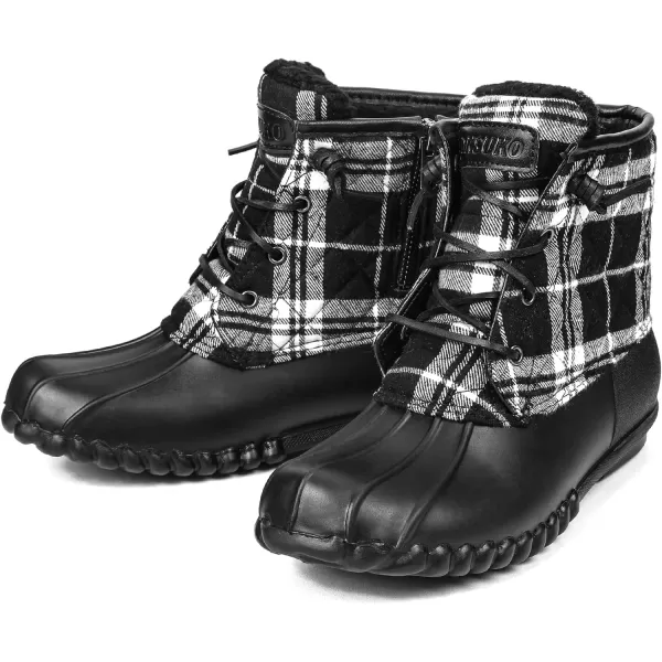 DKSUKO Women's Winter Duck Boots with Waterproof Zipper Rain Boots for Women