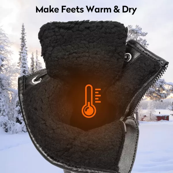 DKSUKO Women's Winter Duck Boots with Waterproof Zipper Rain Boots for Women