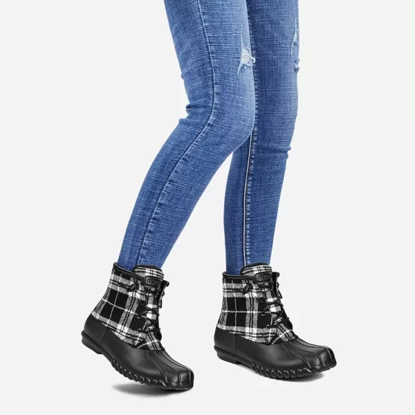 DKSUKO Women's Winter Duck Boots with Waterproof Zipper Rain Boots for Women