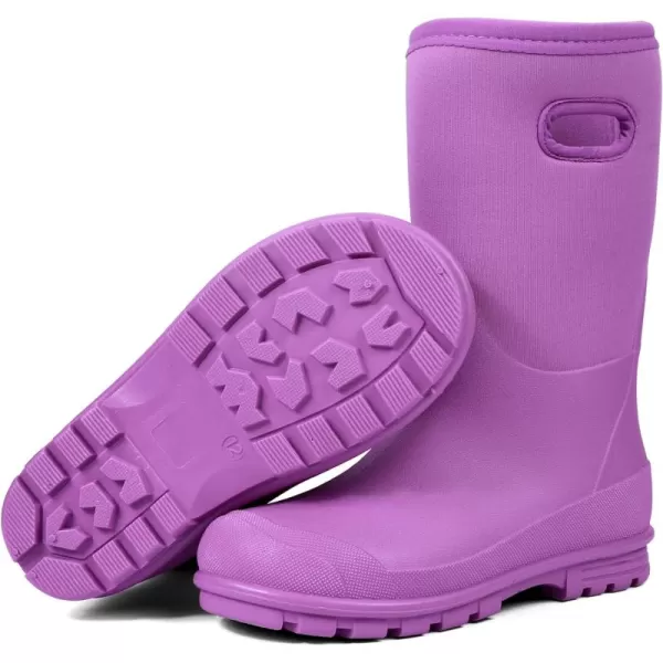 DKSUKO Kid's Muck Rain Boots for Girls and Boys,Winter Snow Waterproof Insulated Neoprene Rubber Boots