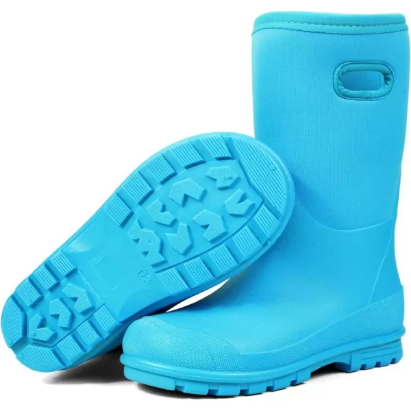 DKSUKO Kid's Winter Light up Rain Boots Snow Boots Insulated Waterproof Rubber Boots
