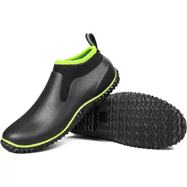 DKSUKO Unisex Waterproof Garden Shoes, Muck Ankle Rain Boot, Rubber Outdoor Footwear with Comfortable Anti-slip Outsole for Men and Women