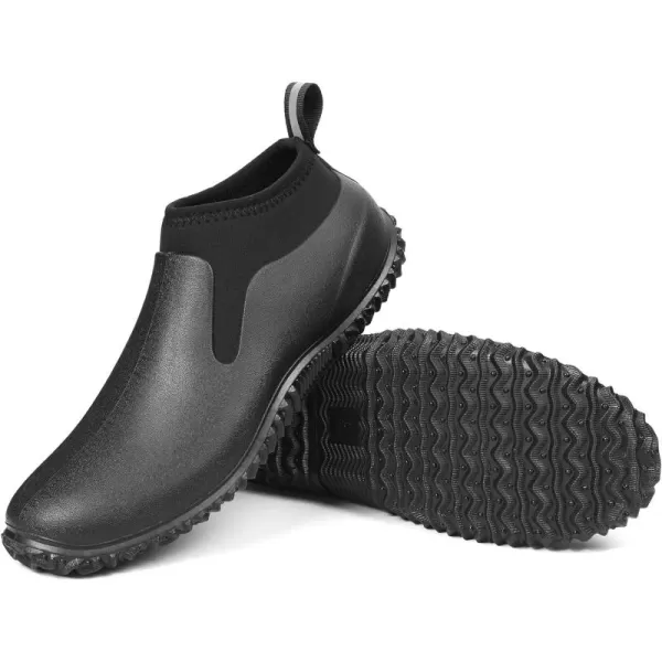 DKSUKO Unisex Waterproof Garden Shoes, Muck Ankle Rain Boot, Rubber Outdoor Footwear with Comfortable Anti-slip Outsole for Men and Women)