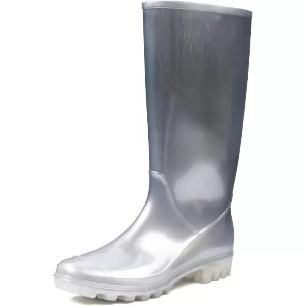 DKSUKO Waterproof Womens Rain Boots insulated,Lightweight Rubber fashion Wellies in Gardening,Warm and Comfortable Wide Calf Rain Boots with Glossy in Outdoor