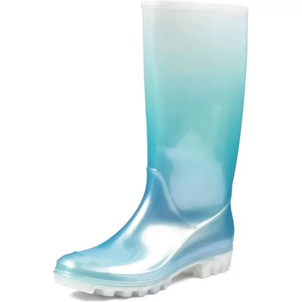DKSUKO Waterproof Womens Rain Boots insulated,Lightweight Rubber fashion Wellies in Gardening,Warm and Comfortable Wide Calf Rain Boots with Glossy in Outdoor