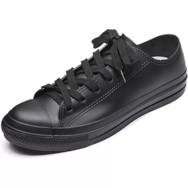 DKSUKO Women's Rain Boots Waterproof High Top Rain Shoes with Lace Up Anti-Slip Garden Shoes