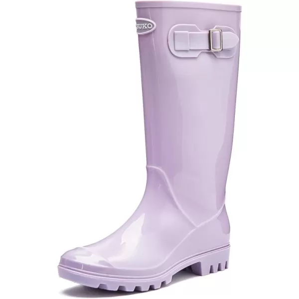 DKSUKO Women's Tall Rain Boots Garden Boots Waterproof Wellington Rubber Boots