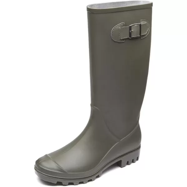 DKSUKO Women's Tall Rain Boots Garden Boots Waterproof Wellington Rubber Boots
