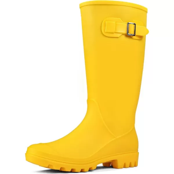 DKSUKO Women's Tall Rain Boots Garden Boots Waterproof Wellington Rubber Boots