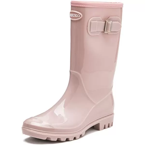 DKSUKO Women's Tall Rain Boots Garden Boots Waterproof Wellington Rubber Boots
