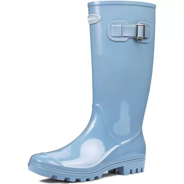 DKSUKO Women's Tall Rain Boots Garden Boots Waterproof Wellington Rubber Boots