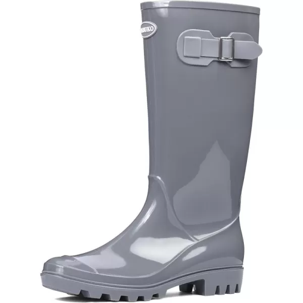 DKSUKO Women's Tall Rain Boots Garden Boots Waterproof Wellington Rubber Boots