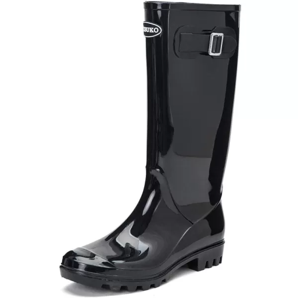 DKSUKO Women's Tall Rain Boots Garden Boots Waterproof Wellington Rubber Boots