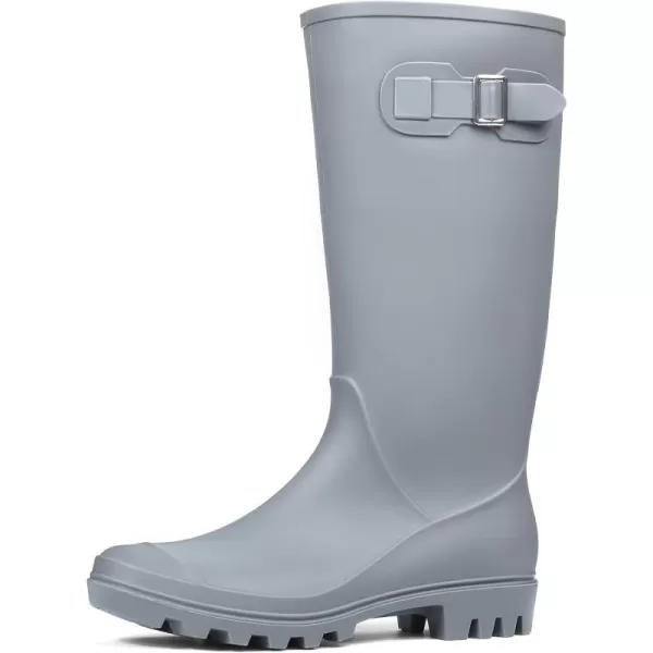 DKSUKO Women's Tall Rain Boots Garden Boots Waterproof Wellington Rubber Boots