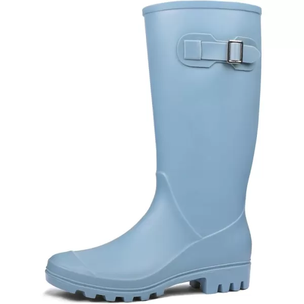 DKSUKO Women's Tall Rain Boots Garden Boots Waterproof Wellington Rubber Boots