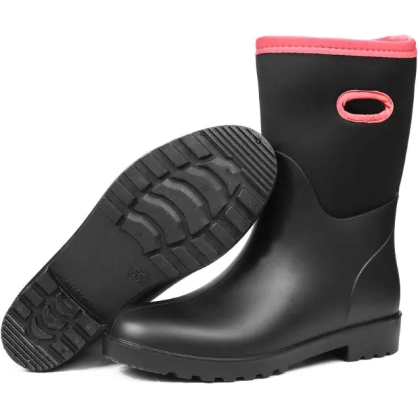 DKSUKO Women's Warm Snow Boots Waterproof High Performance Winter Rubber Rain Boots for Women