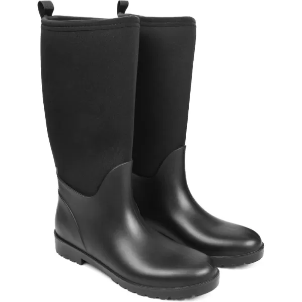 DKSUKO Women's Warm Snow Boots Waterproof High Performance Winter Rubber Rain Boots for Women