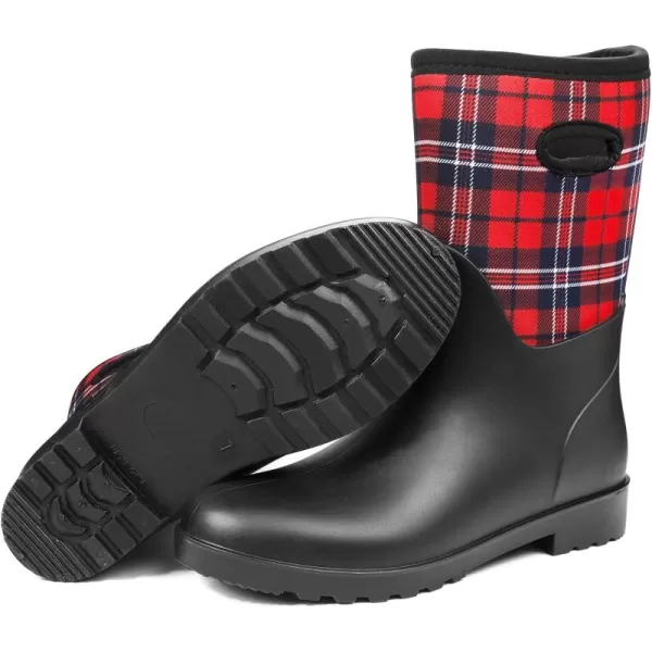 DKSUKO Women's Warm Snow Boots Waterproof High Performance Winter Rubber Rain Boots for Women