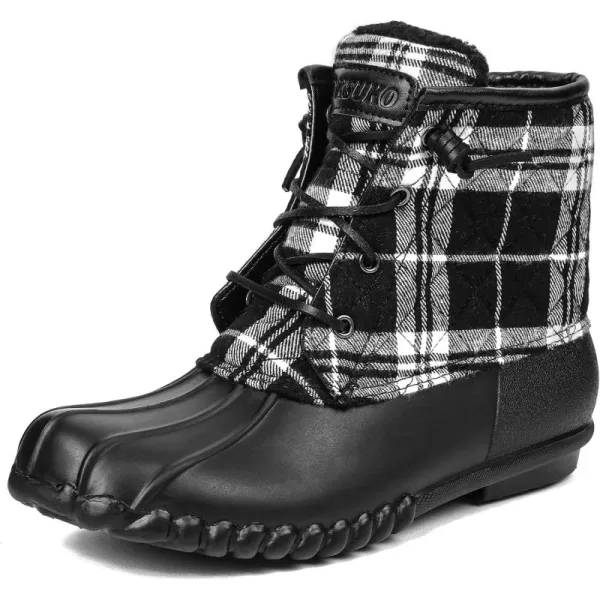 DKSUKO Women's Winter Duck Boots with Waterproof Zipper Rain Boots for Women