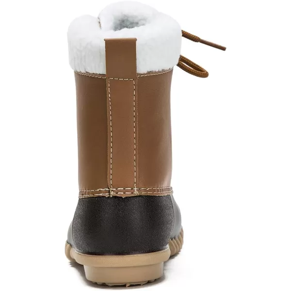 DKSUKO Women's Winter Duck Boots with Waterproof Zipper Rain Boots for Women