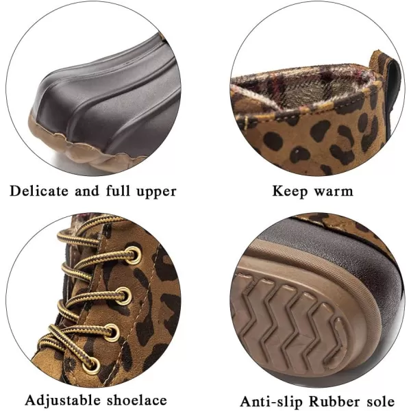 DKSUKO Women's Winter Duck Boots with Waterproof Zipper Rain Boots for Women