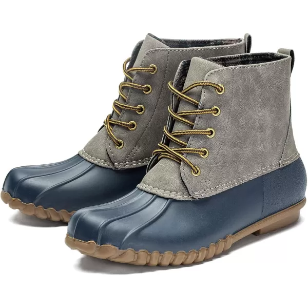DKSUKO Women's Winter Duck Boots with Waterproof Zipper Rain Boots for Women