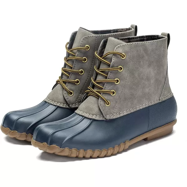 DKSUKO Women's Winter Duck Boots with Waterproof Zipper Rain Boots for Women