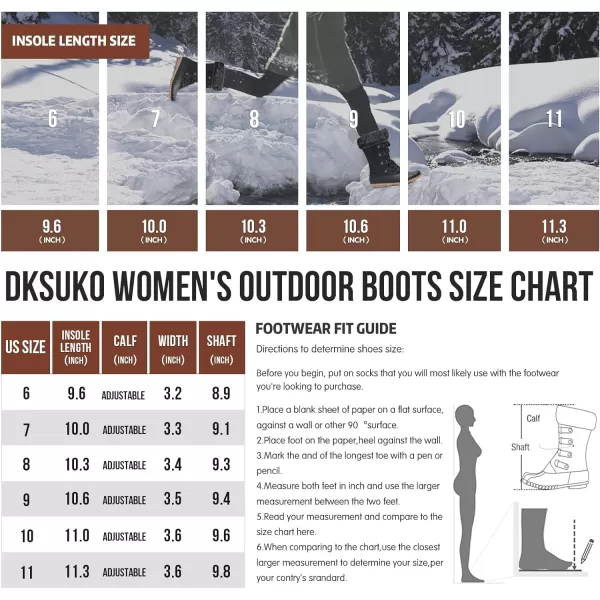 DKSUKO Women's Winter Duck Boots with Waterproof Zipper Rain Boots for Women