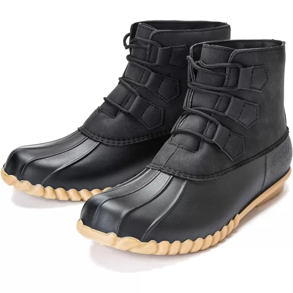 DKSUKO Women's Winter Duck Boots with Waterproof Zipper Rain Boots for Women