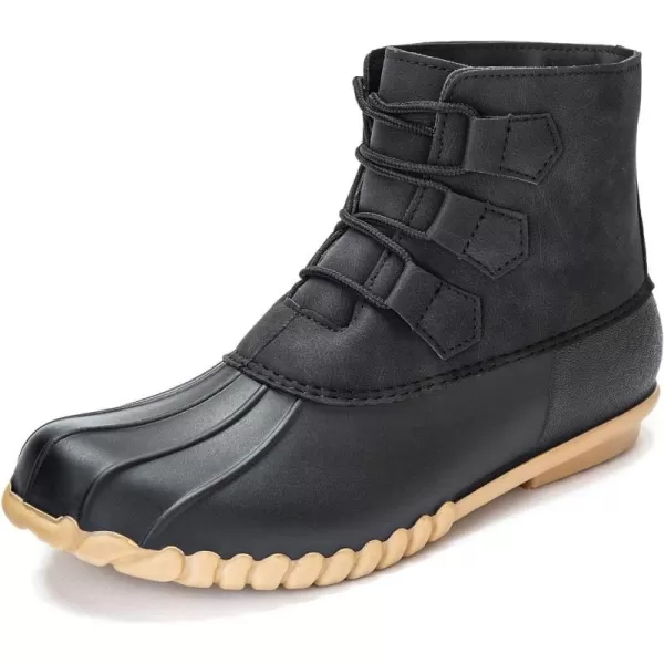 DKSUKO Women's Winter Duck Boots with Waterproof Zipper Rain Boots for Women