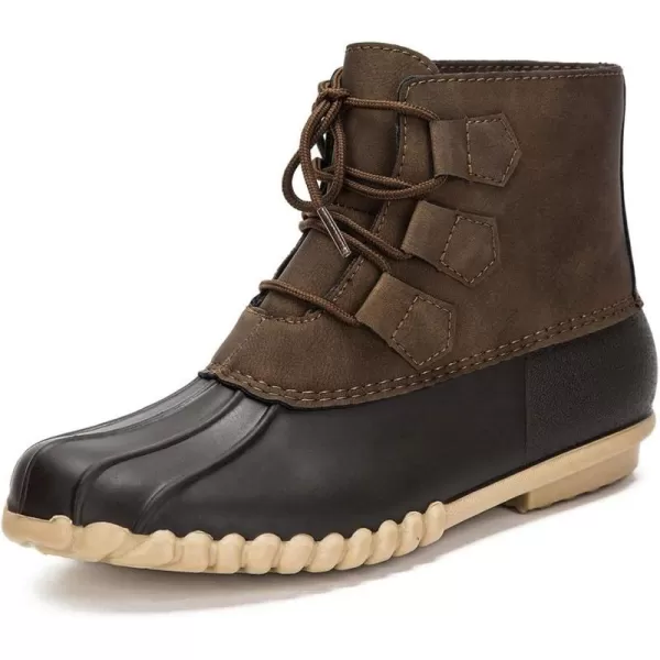 DKSUKO Women's Winter Duck Boots with Waterproof Zipper Rain Boots for Women
