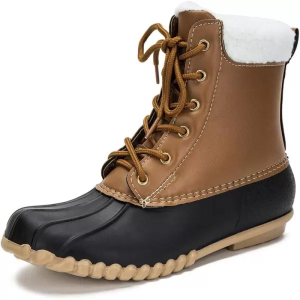 DKSUKO Women's Winter Duck Boots with Waterproof Zipper Rain Boots for Women