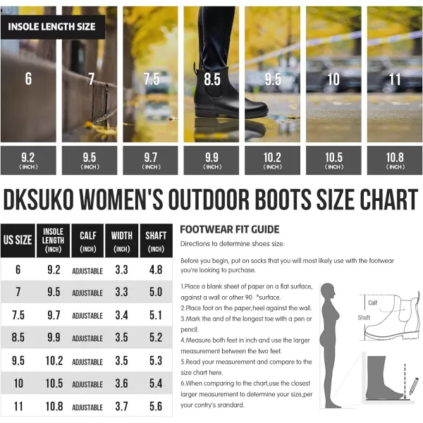 DKSUKO Women's Short Rain Boots Rubber Waterproof Garden Boots Elastic Slip On Ankle Chelsea Boot Fashion Insulated Rain Shoe for Outdoor Work Thick Sole