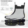imageDKSUKO Womens Short Rain Boots Rubber Waterproof Garden Boots Elastic Slip On Ankle Chelsea Boot Fashion Insulated Rain Shoe for Outdoor Work Thick SoleBlack