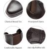 imageDKSUKO Womens Short Rain Boots Rubber Waterproof Garden Boots Elastic Slip On Ankle Chelsea Boot Fashion Insulated Rain Shoe for Outdoor Work Thick SoleBrown