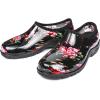 imageDKSUKO Womens Waterproof Garden Shoe Lightweight Rain Footwear with Comfort InsoleBlack Flower