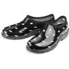 imageDKSUKO Womens Waterproof Garden Shoe Lightweight Rain Footwear with Comfort InsoleBlack and Big White Dot
