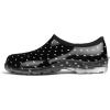 imageDKSUKO Womens Waterproof Garden Shoe Lightweight Rain Footwear with Comfort InsoleBlack and Small White Dottp Outsole