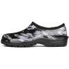 imageDKSUKO Womens Waterproof Garden Shoe Lightweight Rain Footwear with Comfort InsoleBlack and White Flower