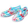 imageDKSUKO Womens Waterproof Garden Shoe Lightweight Rain Footwear with Comfort InsoleBlue Flower