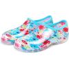 imageDKSUKO Womens Waterproof Garden Shoe Lightweight Rain Footwear with Comfort InsoleBlue Flower