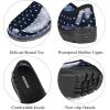 imageDKSUKO Womens Waterproof Garden Shoe Lightweight Rain Footwear with Comfort InsoleBlue and Small White Dot